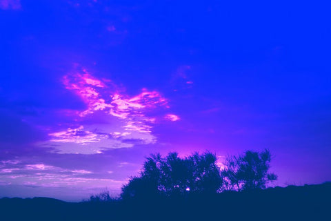 Wall Art, Blue Skies Purple Clouds, - PosterGully