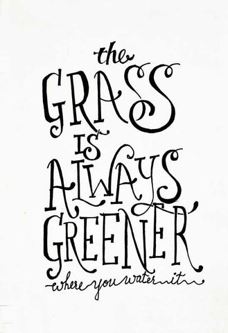 Brand New Designs, Greener Grass Typography Artwork