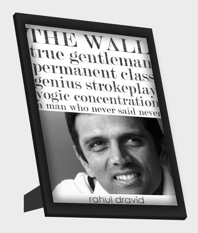 Framed Art, Rahul Dravid Inspiring Quote Cricket Framed Art, - PosterGully