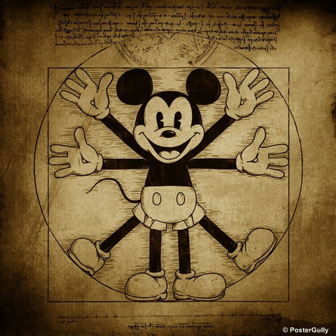 PosterGully Specials, Vitruvian Mouse Artwork, - PosterGully