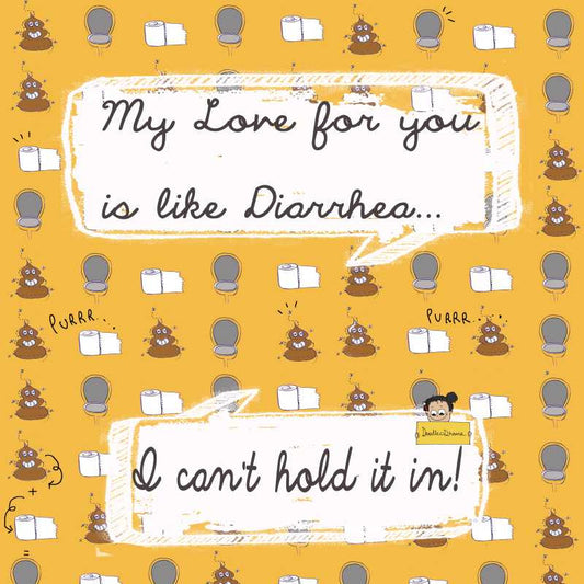 Square Art Prints, Love Like Diarrhea Artwork