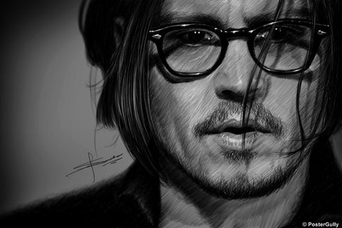 Wall Art, Johnny Depp Portrait, - PosterGully