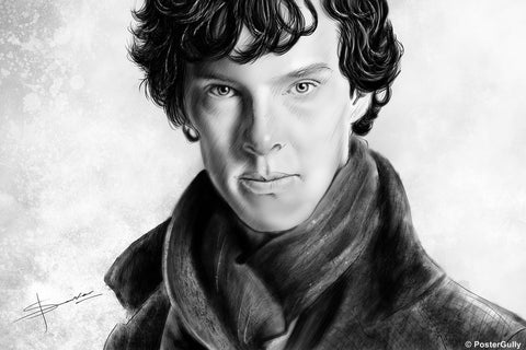 Wall Art, Sherlock Portrait, - PosterGully