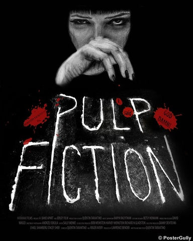 PosterGully Specials, Pulp Fiction Snorting Minimal Art, - PosterGully