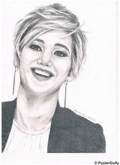 Wall Art, Jennifer Lawrence | Riya Naskar Artwork, - PosterGully