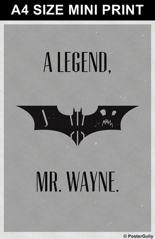 Mini Prints, A Legend | Wayne as Batman | Mini Print, - PosterGully