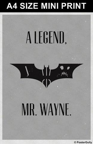 Mini Prints, A Legend | Wayne as Batman | Mini Print, - PosterGully