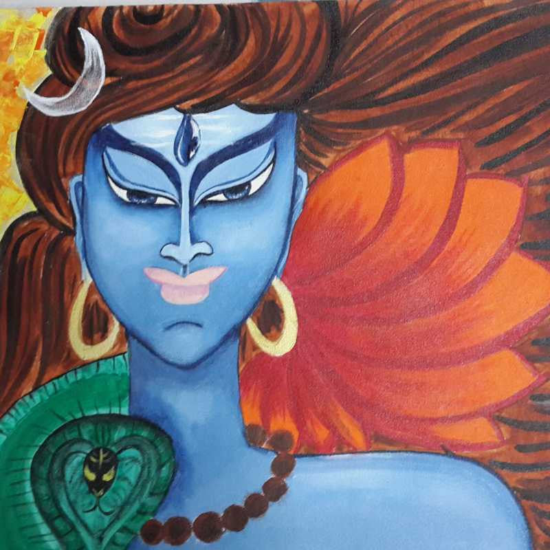 Square Art Prints, Lord Shiva Artwork