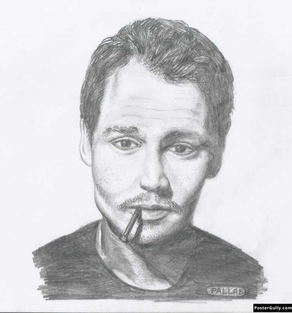 Johnny Depp Sketch Artwork PosterGully Specials