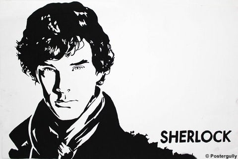 Wall Art, Sherlock Black Sketch, - PosterGully