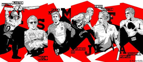PosterGully Specials, Sports Legends | Red & Black, - PosterGully