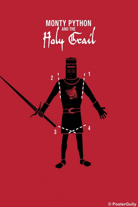 Wall Art, Monty Python Holy Grail Artwork, - PosterGully