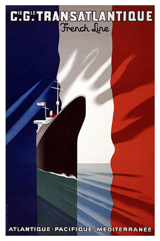 Wall Art, C G TRANSATLANIQUE French Line, - PosterGully