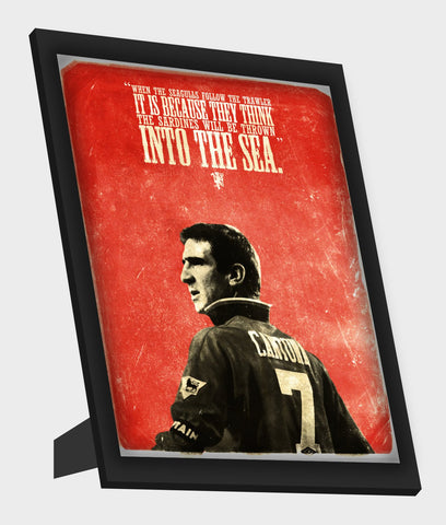 Framed Art, Eric Cantona Manchester United Framed Art, - PosterGully