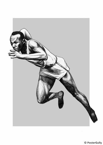 Wall Art, Jesse Owens Artwork, - PosterGully