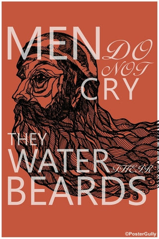 Wall Art, Men Water Beards, - PosterGully