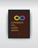 Framed Art, Keep Experimenting Quote Framed Art Print, - PosterGully - 1