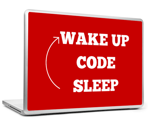 Laptop Skins, Wake Up Code Sleep Laptop Skin, - PosterGully