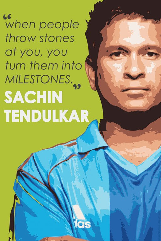 PosterGully Specials, Sachin Tendulkar Inspiring Art, - PosterGully