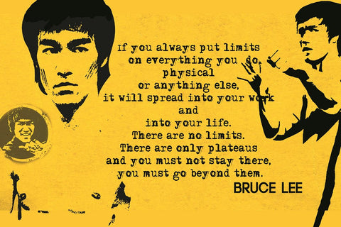 PosterGully Specials, Bruce Lee Quote | Cross The Limits, - PosterGully