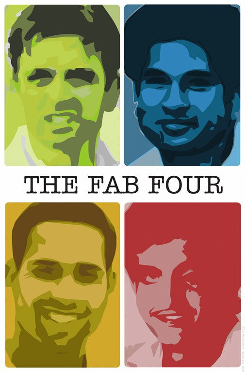 Wall Art, Sachin Saurav Laxman Dravid | Fab Four, - PosterGully