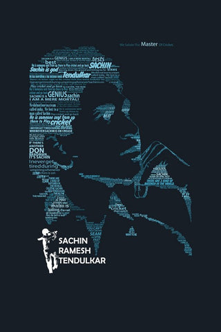 Wall Art, Sachin Ramesh Tendulkar Minimal Art, - PosterGully