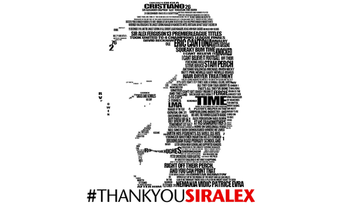 Wall Art, Thank You Sir Alex Minimal Art, - PosterGully