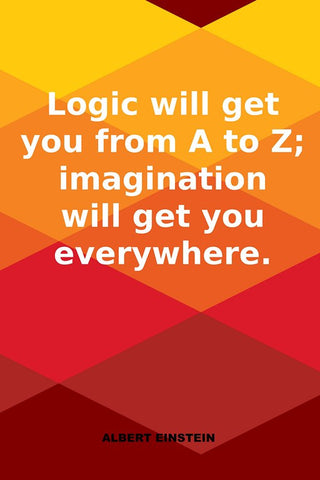Wall Art, Logic Vs Imagination | Albert Einstein Quote, - PosterGully