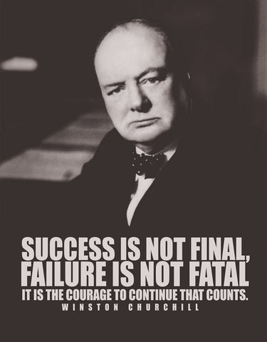 PosterGully Specials, Success Is Not Final | Winston Churchill, - PosterGully