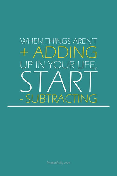 Wall Art, Start Subtracting, - PosterGully