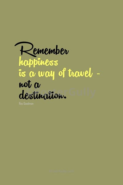 Wall Art, Happiness Is A Way To Travel, - PosterGully