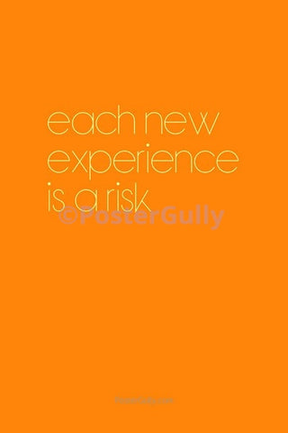 Wall Art, Experience Is A Risk, - PosterGully