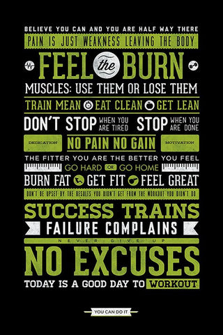 Maxi Poster, Gym Motivational Maxi Poster, - PosterGully