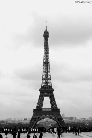 Wall Art, Paris Eiffel Tower | Black & White, - PosterGully