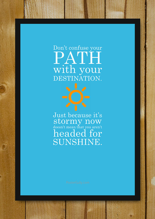 Glass Framed Posters, Path & Destination Glass Framed Poster, - PosterGully - 1