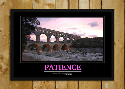 Glass Framed Posters, Patience Motivational Glass Framed Poster, - PosterGully - 1