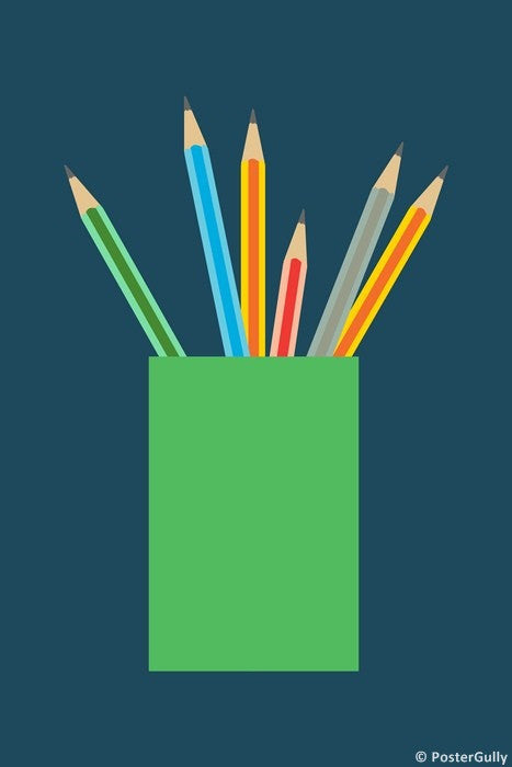Wall Art, Pencil Box Minimal, - PosterGully