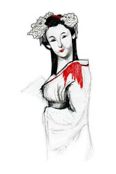 Wall Art, Geisha Doll