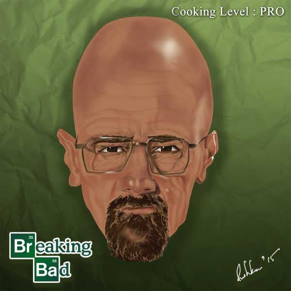 Square Art Prints, Breaking Bad Caricature