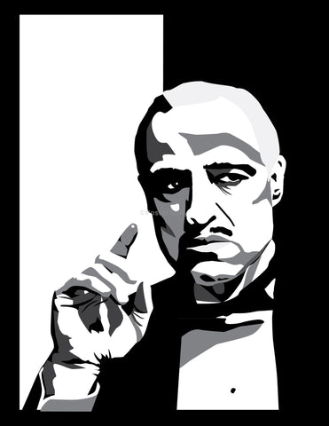 PosterGully Specials, The Godfather | Minimal B & W Art, - PosterGully