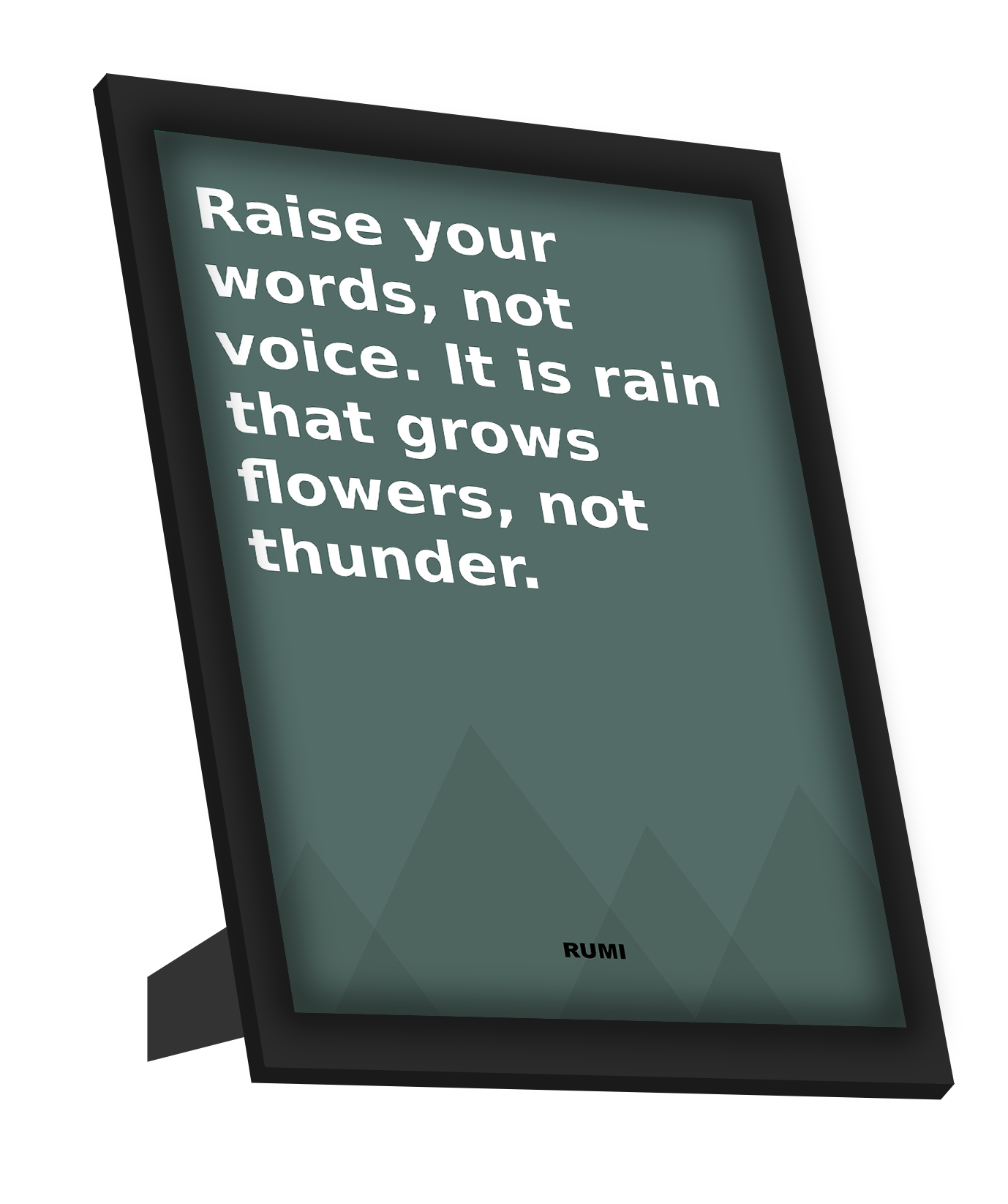 Framed Art, Raise Your Words | Rumi Quote Framed Art, - PosterGully