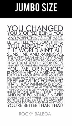 Jumbo Poster, Rocky Quote | Jumbo Poster, - PosterGully