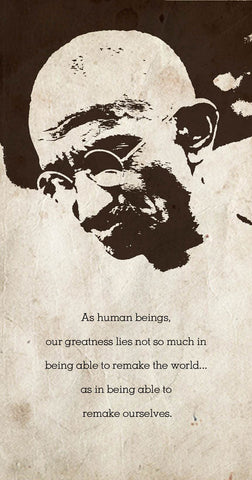 Seven Rays, Gandhiji - As human Beings, - PosterGully