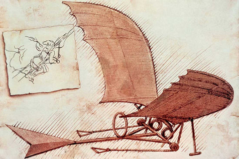 Seven Rays, Flying Machine by Leonardo da Vinci, - PosterGully