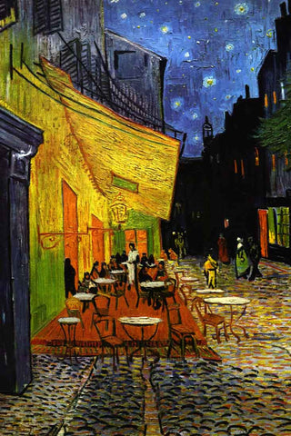 Seven Rays, Vincent Van Gogh - The Café Terrace on the Place du Forum, Arles, at Night, c.1888, - PosterGully