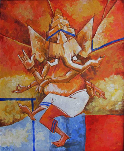 Seven Rays, Dancing Lord Ganesha, - PosterGully
