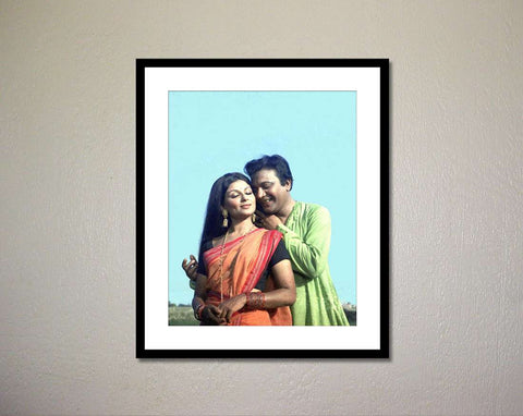 Seven Rays, Uttam Kumar & Sharmila Tagore - 2 in Amanush Framed, - PosterGully