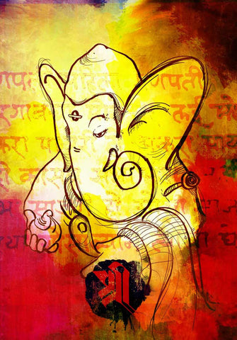 Seven Rays, Shree Ganesha Deva Fine Art Print, - PosterGully