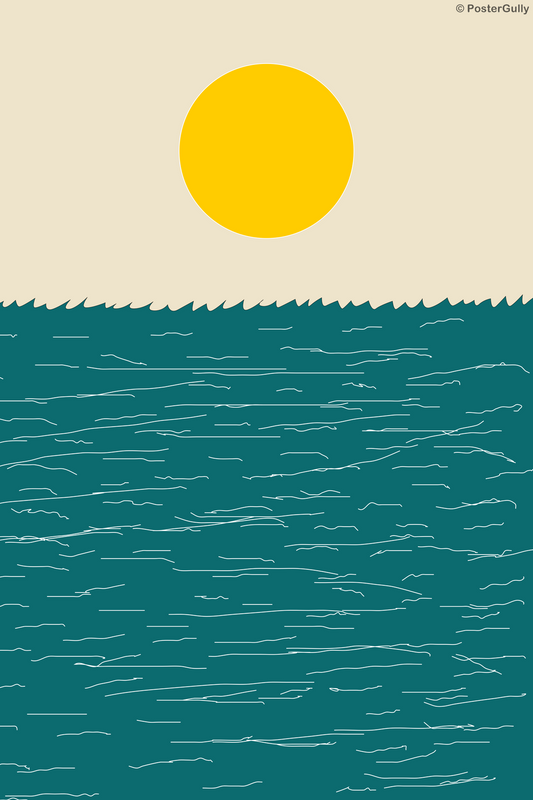 Wall Art, Sea And Sun Minimal Art, - PosterGully