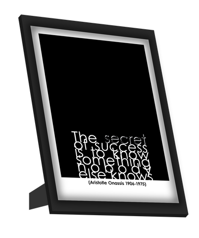 Framed Art, Secret Of Success | Aristotle Framed Art, - PosterGully